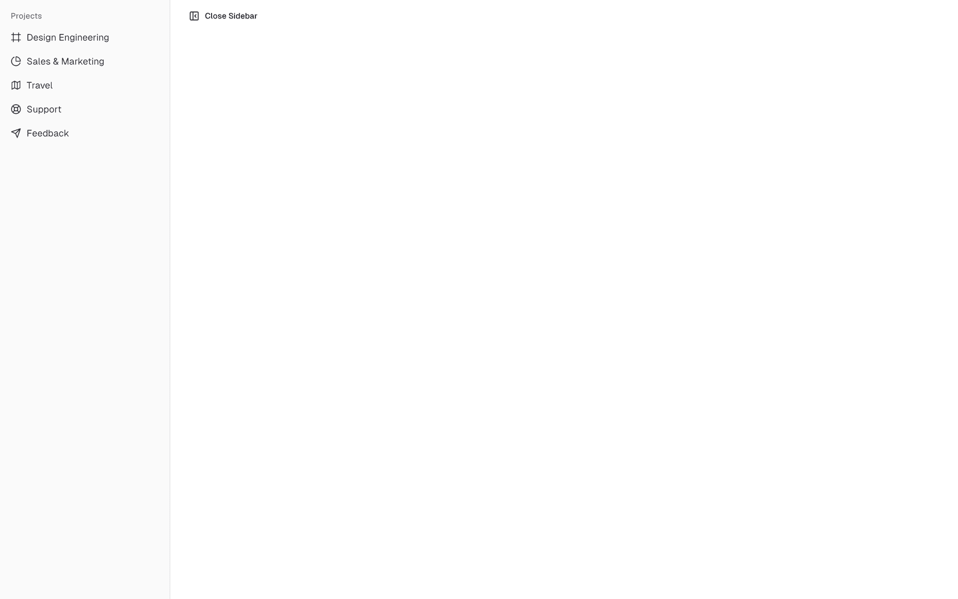 Control Sidebar Sidebar - shadcn/ui